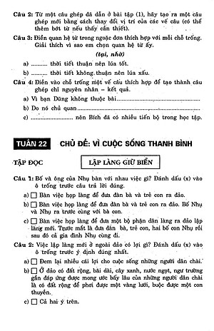 Sách Câu Hỏi Và Bài Tập Trắc Nghiệm Tiếng Việt Lớp 5 Tập 2