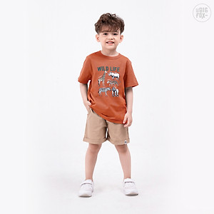 Áo Thun Bé Trai Size Đại Bigfox, Áo Phông Trẻ Em Mùa Hè Hình In Động Vật Wild Life Chất Cotton Mềm Mịn 3-11 Tuổi