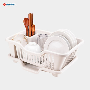 Rổ Úp Bát Việt Nhật Kèm Khay Hứng Nước 3535 