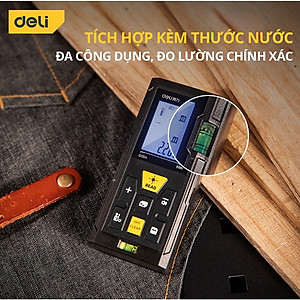 Máy Đo Khoảng Cách Laser Deli Chính Hãng Loại 40m - 120m Đa Năng - Dễ Dàng Sử Dụng Từ Xa - EDL4168