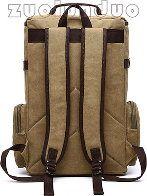 Balo Nam Thời Trang Du Lịch Cỡ Lớn Vải Bố Canvas Bền Chắc Phong Cách mới Dành Cho Đi Học, Dã Ngoại, Đi Phượt, Đựng Laptop (14-17")