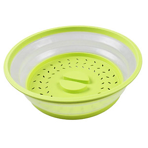 Plastic Microwave Food Cover Vented Splatter Protector Lid Safe Vent Yellow
