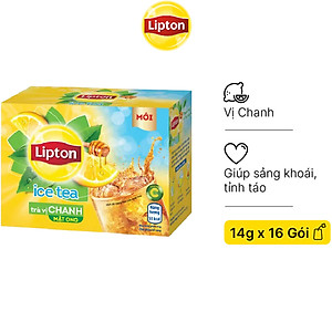 Combo 4 Trà Lipton Ice Tea Vị Chanh Mật Ong 16gói x 12gram/hộp