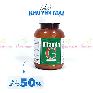 Vitamin C 50mg lọ 1000 viên nén - Bổ sung Vitamin C cho cơ thể, tăng cường sức đề kháng, giảm chảy máu cam