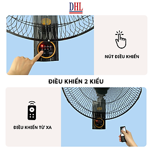Quạt treo tường điện tử Mitomo FTT-60AE NEW 2024, có điều khiễn từ xa, hẹn giờ hàng chính hãng - Bảo hành 2 năm