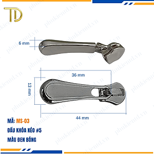 Đầu khóa kéo túi xách, đầu khóa kéo thay thế, đầu khóa kéo balo răng 5, Mạ điện độ bền 5-8 năm
