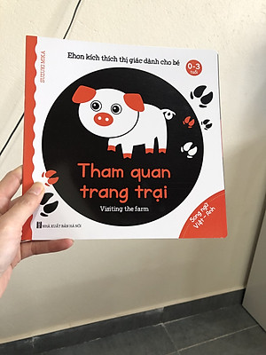 Trọn Bộ 6 Cuốn Ehon Kích Thích Thị Giác cho bé Song Ngữ Việt Anh - In mực chiết xuất tự nhiên - Chất liệu giấy ảnh chịu nước, chống thấm nước - Bé gặm nhấm không rách