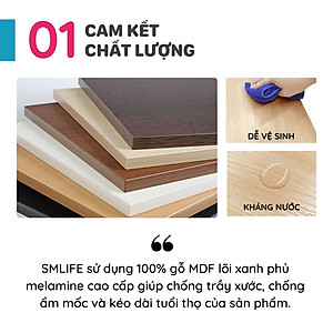 Bàn Làm Việc Tại Nhà Kèm Kệ Sách Phong Cách Hiện Đại Thương Hiệu SMLIFE (Nhiều mẫu, có thể đổi Size và màu sắc)