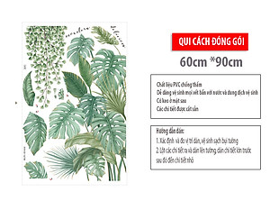 Sticker Giấy Dán Tường Decal Dán tường Mẫu Hoa Lá Cực Xinh ZH007