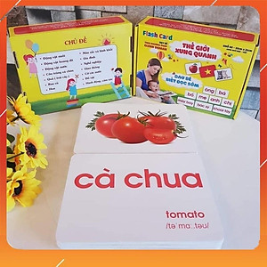 Bộ Thẻ Học Thông Minh Cho Bé Loại To Khổ A5 - Thẻ flashcards cho bé