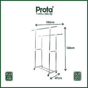 Giàn Phơi Quần Áo Inox Đôi Di Động Cao Cấp Prota - 170 x 165cm