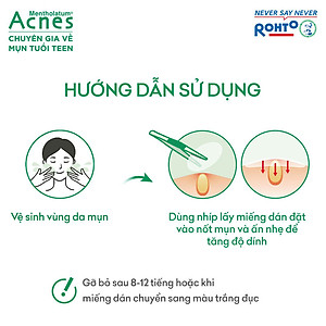 Miếng dán mụn giúp giảm mụn sưng viêm Acnes Clear Patch (48 Miếng)