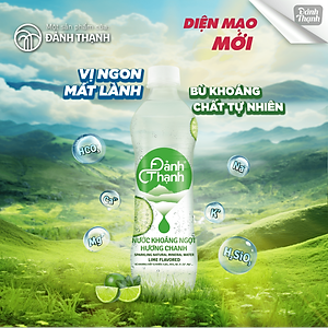 Thùng 24 chai Nước Khoáng Thiên Nhiên Có Ga Đảnh Thạnh Khoáng Chanh 430ml