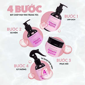 Dầu gội MILAGANICS - Keratin & Biotin, mọc tóc nhanh, ngừa rụng, hiệu quả sau 2 tuần - 240ml