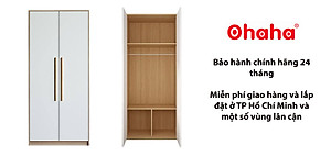 [Kèm Ảnh Thực Tế - Miễn phí vận chuyển & Lắp đặt] Tủ Quần Áo 2 Cánh Cửa Mini Đa Dụng OHAHA MN002 - Kiểu Nội Thất Lắp Ráp