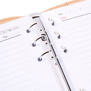 Bóp Sổ 6 Còng Da  Nhỏ  2 Màu (160 Trang) Uyên Loan - Màu Ngẫu Nhiên