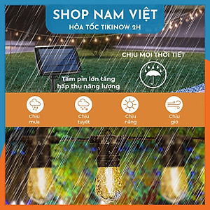 Dây Đèn LED Edison S14 Năng Lượng Mặt Trời Chống Nước Trang Trí Ngoài Trời - Chính Hãng NAVIVU