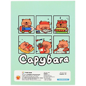 Tập Học Sinh Capybara - 4 Ô Ly - 200 Trang 80gsm - The Sun (Mẫu Bìa Giao Ngẫu Nhiên)