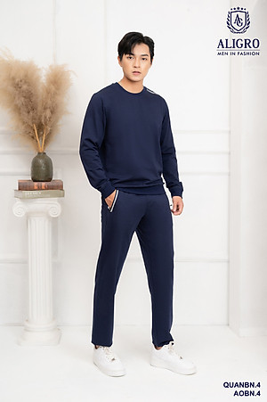 Bộ nỉ nam Aligro màu xanh than BN4
