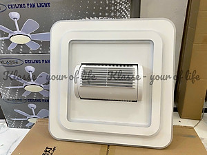 Quạt ốp trần mẫu mới không cánh quay 180 độ, ốp sát trần thế hệ mới, lắp cho phòng khách - phòng ngủ, hàng chính hãng Klasse KL126