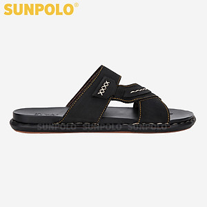 Dép Quai Ngang Nam Da Bò SUNPOLO SNA102 Trẻ trung, Năng động (Đen, Nâu bò)