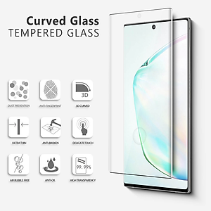 Miếng dán kính cường lực cho Samsung Galaxy Note 10 Plus full màn hình 3D hiệu Kuzoom Protective Glass (mỏng 0.3mm, vát cạnh 2.5D, độ cứng 9H, viền cứng mỏng) - Hàng nhập khẩu