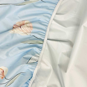 Ga chống thấm Cotton LoveMama họa tiết Hoa Tulip mềm mại thoáng mát loại 1