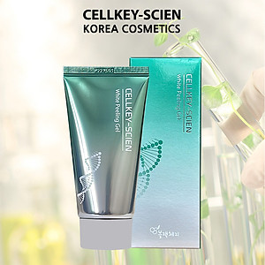 Tẩy Da Chết Mặt Tế Bào Gốc Thực Vật Lành Tính Làm Sạch Sâu Dịu Nhẹ Dưỡng Ẩm Sáng Da Cho Da Dầu Mụn Nhạy Cảm Cellkey-Scien White Peeling Gel (80ml)