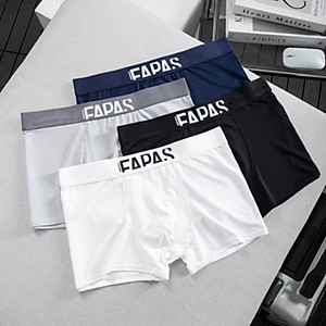 Quần lót nam, quần boxer nam họa tiết in chữ chất thun lạnh mềm mịn siêu mát thấm hút mồ hôi - Fapfas 2.0
