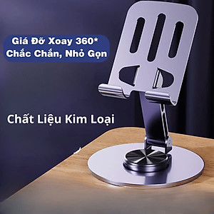 Giá đỡ điện thoại ,đa năng ,có thể gấp gọn để bàn hợp kim nhôm chắc chắn ,đế chống trơn trượt tiện dụng hàng nhập khẩu