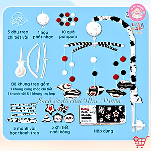 Đồ Chơi Treo Nôi Cũi Tự Động Quay kèm Phát Nhạc 36 Bài Hát Cho Bé Sơ Sinh - Baby Crib Mobile - Lalala baby
