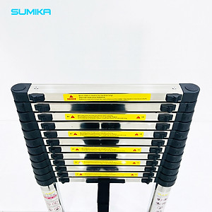 Thang Inox rút gọn SUMIKA T510 - Chiều cao tối đa 5,1m, chiều cao rút gọn 0,99m, tải trọng 300kg