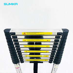 Thang Inox rút gọn SUMIKA T380 - Chiều cao tối đa 3,8m, chiều cao rút gọn 0,83m, tải trọng 300kg