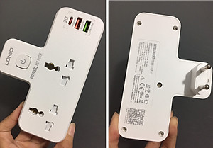 Ổ cắm đa năng 2500W hỗ trợ sạc nhanh QC18W PD20W LDNIO SC2311 _ Hàng chính hãng