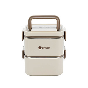 Hộp cơm 2 tầng inox 304 Elmich EL8381 dung tích 1.3L - Hàng chính hãng