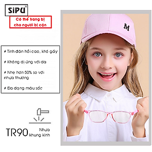 [Kèm Video] Mắt Kính Trẻ Em SiPU Chính Hãng MK11 Chống UV400 + Chống Ánh Sáng Xanh + Chống gãy - Bé Trai Bé Gái (Kèm Hộp Ô Tô)