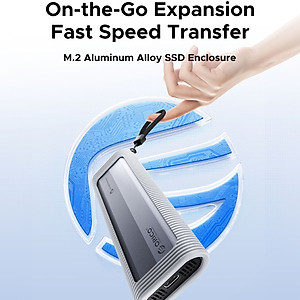Hộp ổ cứng SSD ORICO M.2 NVME TypeC AXM2-G2-GY-BP - Hàng Chính Hãng