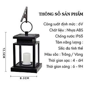 Đèn Trang Trí Sân Vườn Năng Lượng Mặt Trời - Đèn Decor Ban Công, Sân Thượng, Bonsai Cực Chill - Đèn nến Tích Điện - Hàng Chính Hãng MINIIN