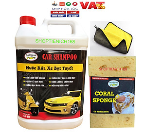 Nước rửa xe bọt tuyết Car Shampoo 5 lít cho ô tô xe máy 