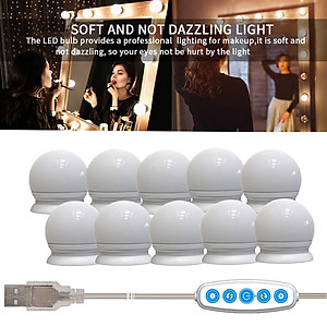 Chuỗi dây đèn led gương trang điểm 10 bóng 5 màu điều chỉnh