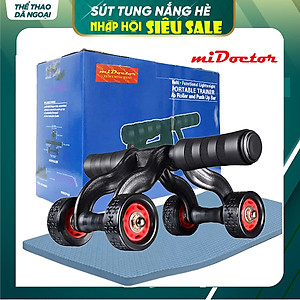 Con Lăn Tập Cơ Bụng 4 Bánh Chính Hãng