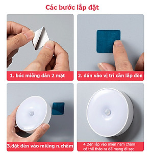 Đèn LED cảm biến chuyển động cảm biến thông minh, ánh sáng bảo vệ mắt, sạc pin USB đời mới, dán tường, tủ quần áo, cầu thang, phòng ngủ… Cảm Ứng không dây - Giao Màu Ngẫu Nhiên