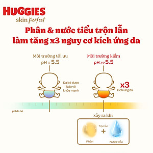 Combo 3 gói Tã/bỉm dán sơ sinh Huggies Skin Perfect  S 80+2 miếng với 2 vùng thấm giảm kích ứng da
