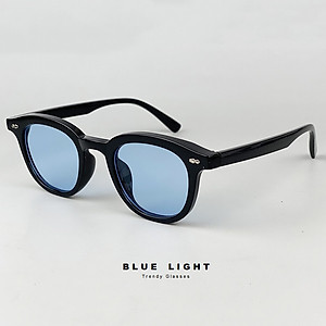 Kính Râm, Kính Mát Nam Nữ Mắt Oval Tròn Dáng Nhỏ Gọng Nhựa Dày Dặn, Cứng Cáp, Mắt Vàng, Đỏ, Nâu, Xanh Dương Chống UV