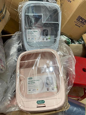 Kệ mỹ phẩm cao cấp, tủ để đồ trang điểm mỹ phẩm treo tường bằng nhựa ABS 