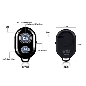 Nút bấm chụp ảnh điều khiển từ xa cho gậy tự sướng, chân máy ảnh điện thoại android, iOS Mai Lee- Hàng chính hãng (Màu giao ngẫu nhiên)