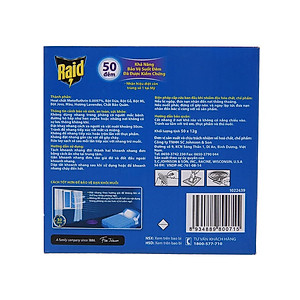 Combo 2 Hộp Raid Nhang Muỗi Hương Lavender 50 Khoanh (50x12g)