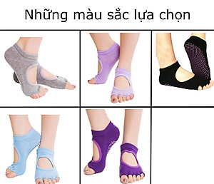 VỚ TẬP YOGA HỞ NGÓN ĐÍNH HẠT CHỐNG TRƯỢT ( Màu ngẫu nhiên) - HENRYSA
