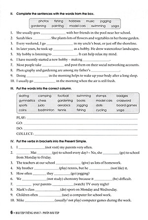 Bài Tập Tiếng Anh 7 - Có Đáp Án (Dùng Kèm SGK Tiếng Anh 7 Global Success) - HASA