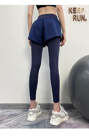  Quần Legging Nữ 2 Trong 1 Có Túi Co Giãn Thắt Lưng Tập Luyện Quần Tập Yoga Tập Thể Dục Tập Gym Thể Thao